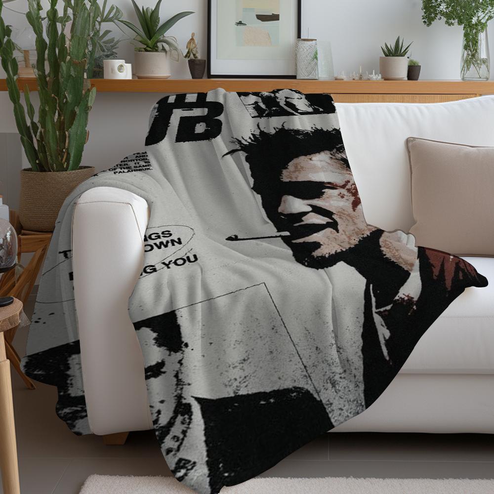 Film F-Fight C-Club Action Classics Blanket Warm And Soft Suitable For Bedroom Living Room Sofa Bed Office Travel Camping