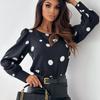 BITCED Women's Autumn Tops Long Sleeve Shirt Printed Blouse