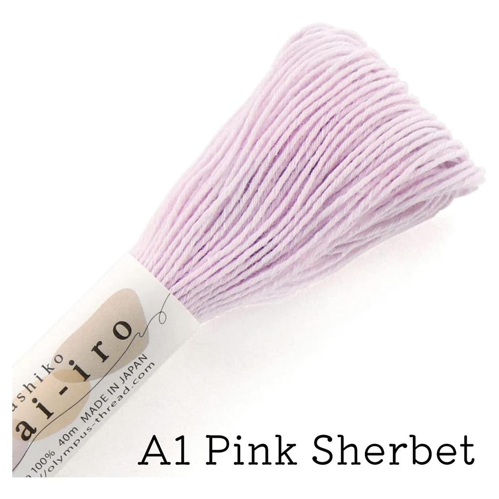 Olympus Sashiko Sashiko Muted 10 Colors Thread, Awai-iro (Awai-iro) - Colors, 40m, (OLY-A-10SET)