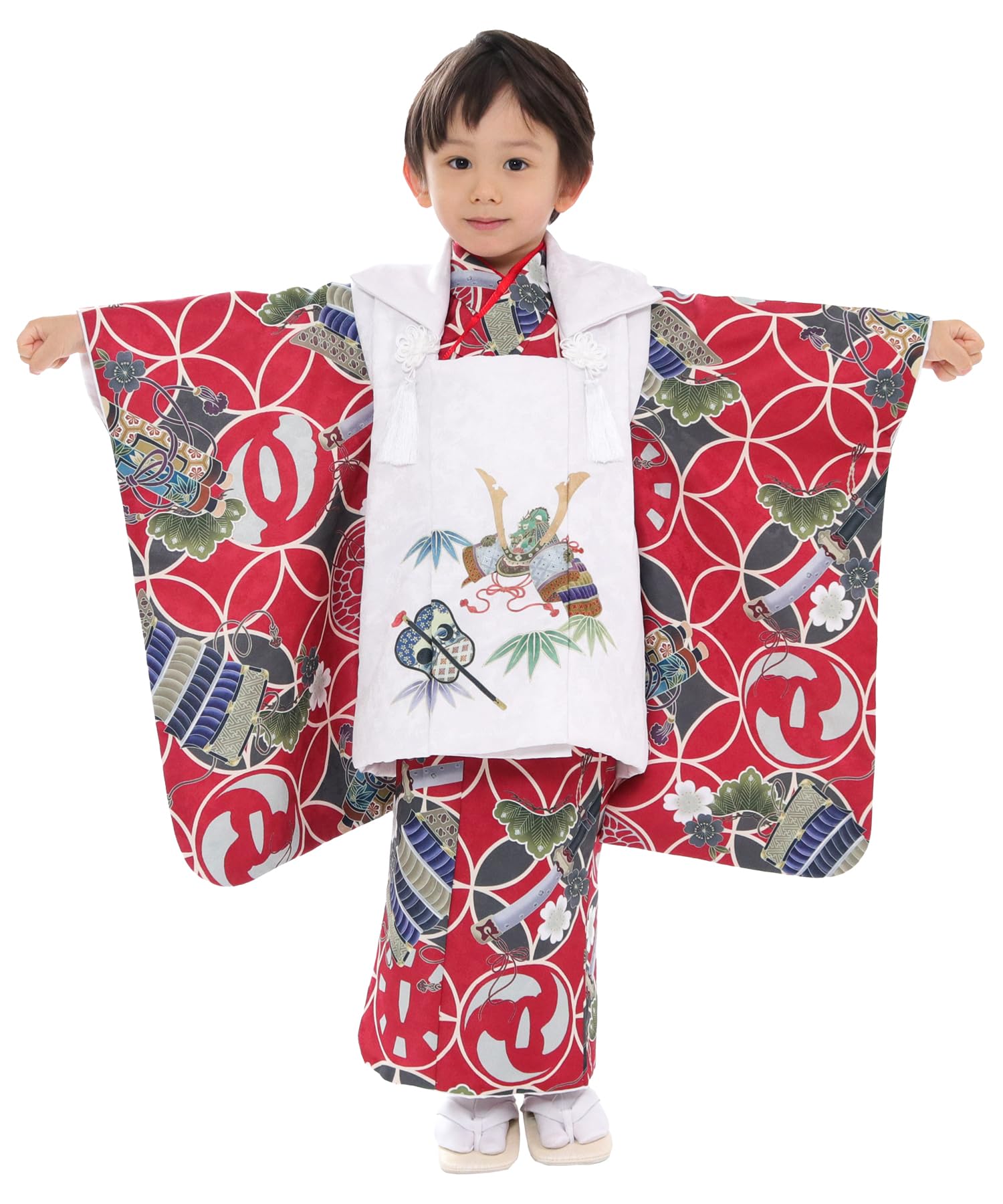 

Полный комплект ткани-кимоно для 3-летнего мальчика B Crimson [KYOETSU] Ситиго-сан Ситиго-сан (15. Перегородчатая эмаль Тачи, 90-100 см)