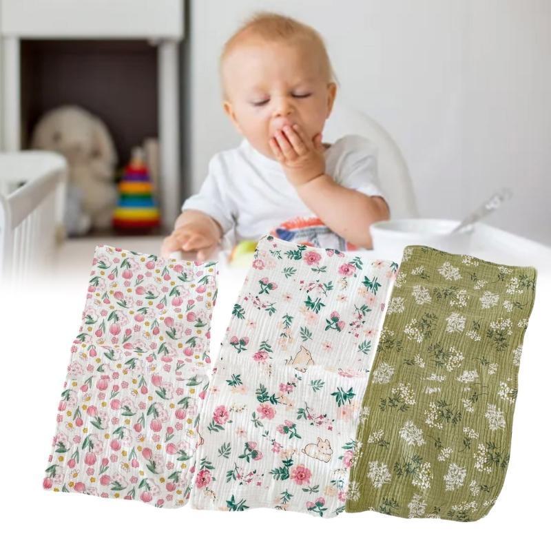 Multifunctional Cotton Burp Towel Stylish Newborn Washcloth Wipe for Babies Perfect for Burping Face Cleansing & Feeding