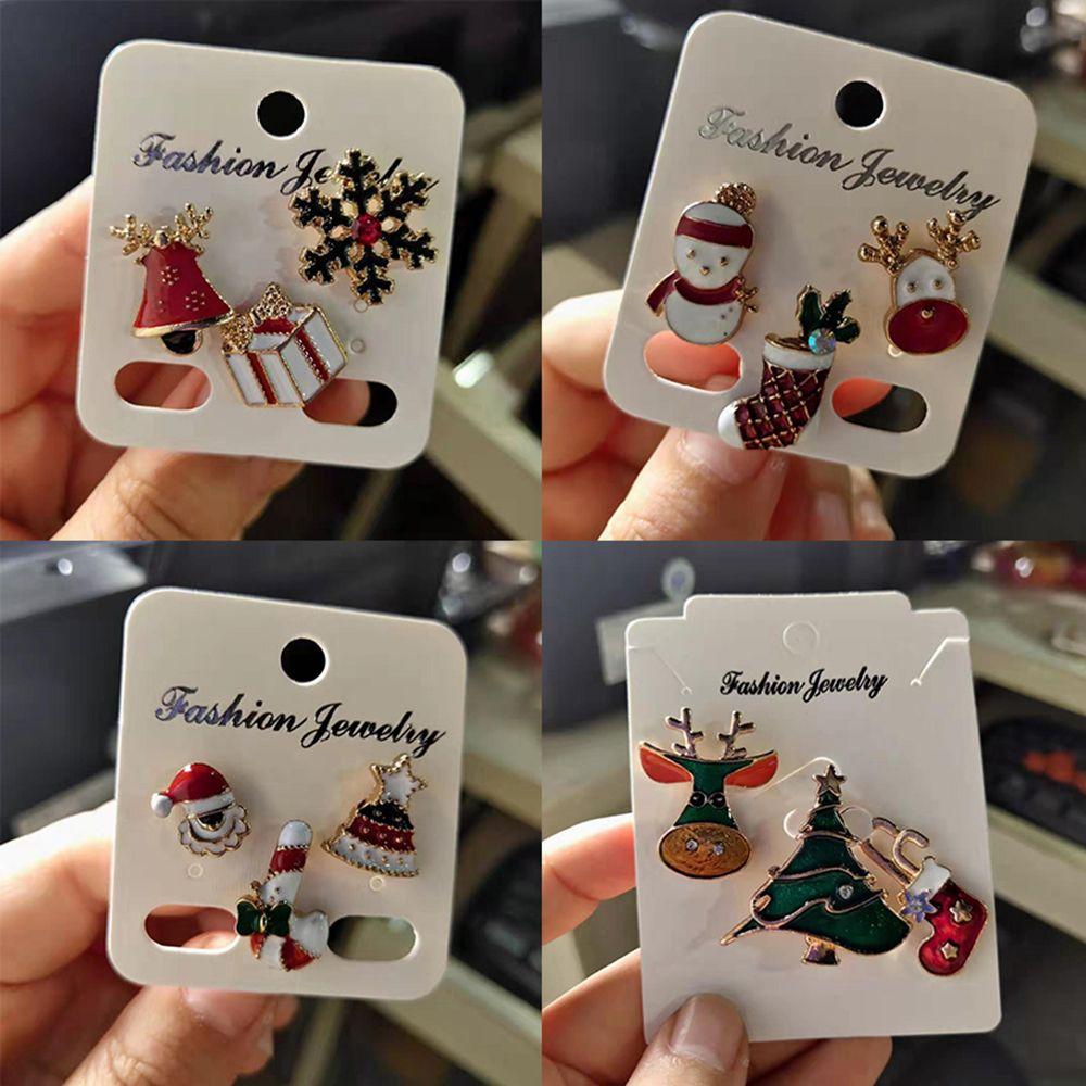 Sock Christmas Tree Snowman Santa Claus Christmas Jewelry Christmas Brooch Enamel Badges Xmas Pins