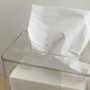 Tissue Holder Transparent Visible 2 Compartment Tissue Case Plastic Desktop Napkin Dispenser Box Living Room Supplies
