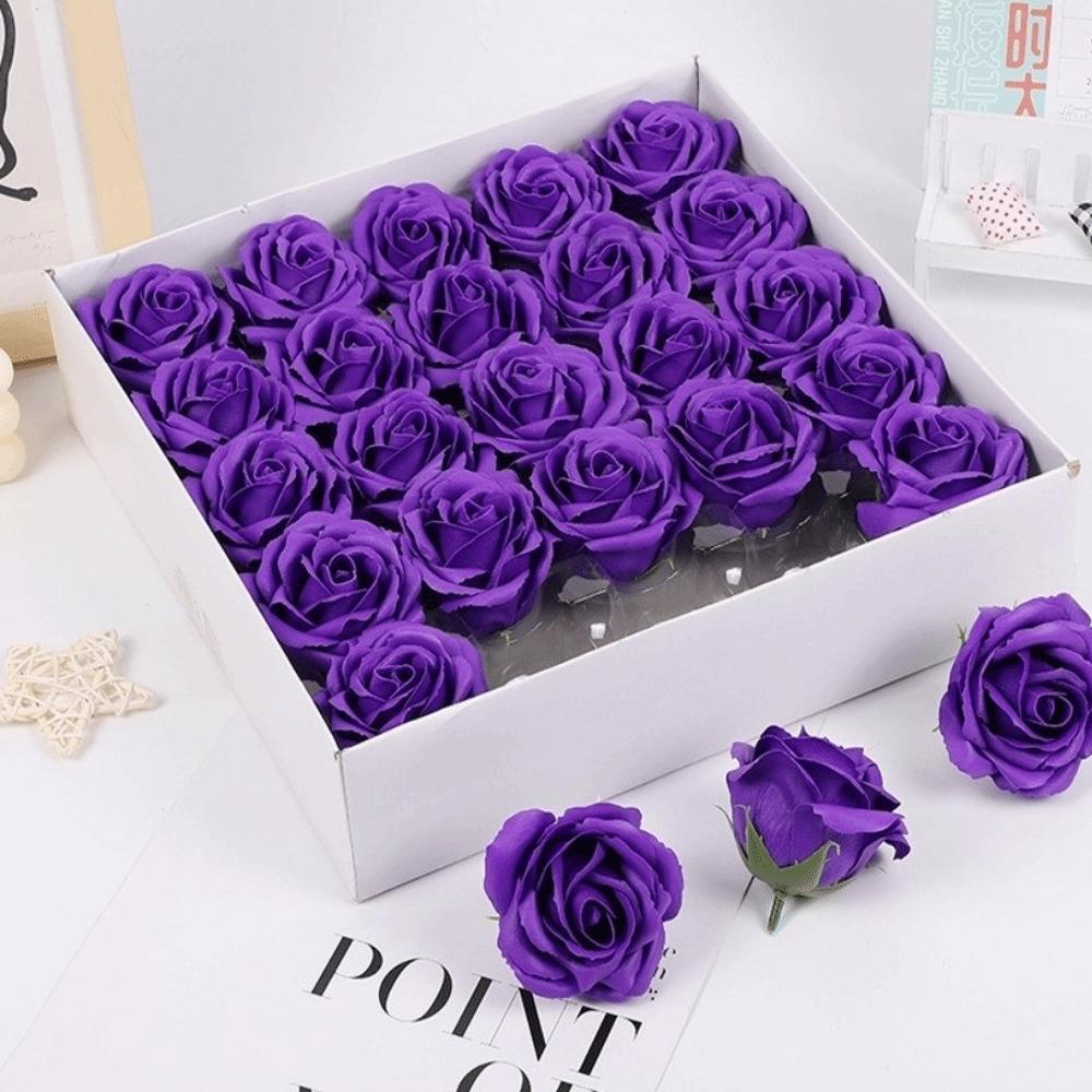 25Pcs Five Layer Rose Soap Rose Flower Realistic Floral Wreath Making Artificial Rose Flowers Handmade Gift DIY Flower Head