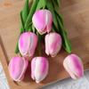 6Pcs New Plastic Real Touch Tulips 34*3cm 7 Colors Simulation Flower Decoration Table Home Wedding Decor Home Decor