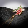 Classic Necklace for Women's Color Epoxy Butterfly Pendant Inlaid Pearl Necklace Handmade Enamel Jewelry Women's Sweater Chain