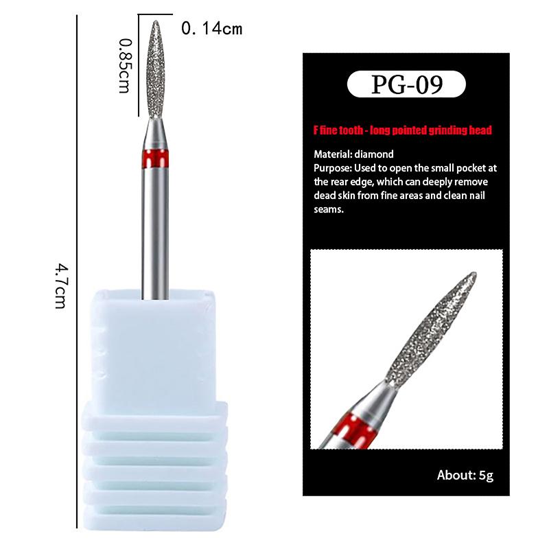Diamond/Stainless Steel Professional Ceramic Nail Drill Bit Set Electric Manicure Nail File Bit For Acrylic Gel Nails And Cuticl