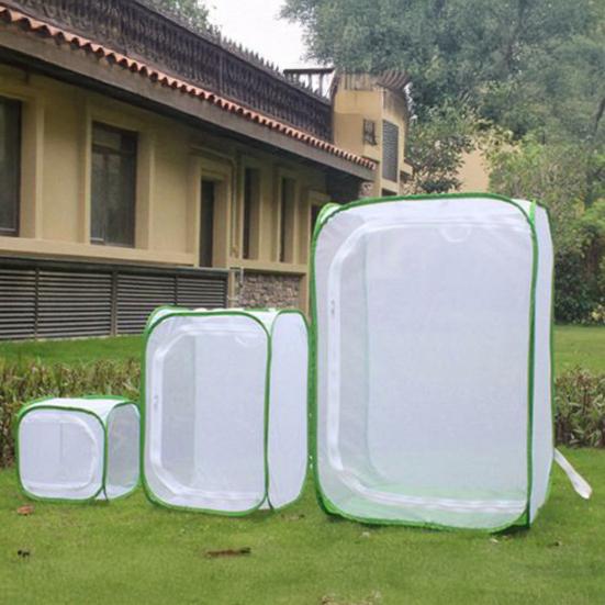 Foldable Butterfly Cage Pop-up Mesh Tent with Zipper Door Butterfly Habitat Cage Insect House for Raising Caterpillars And Butterflies