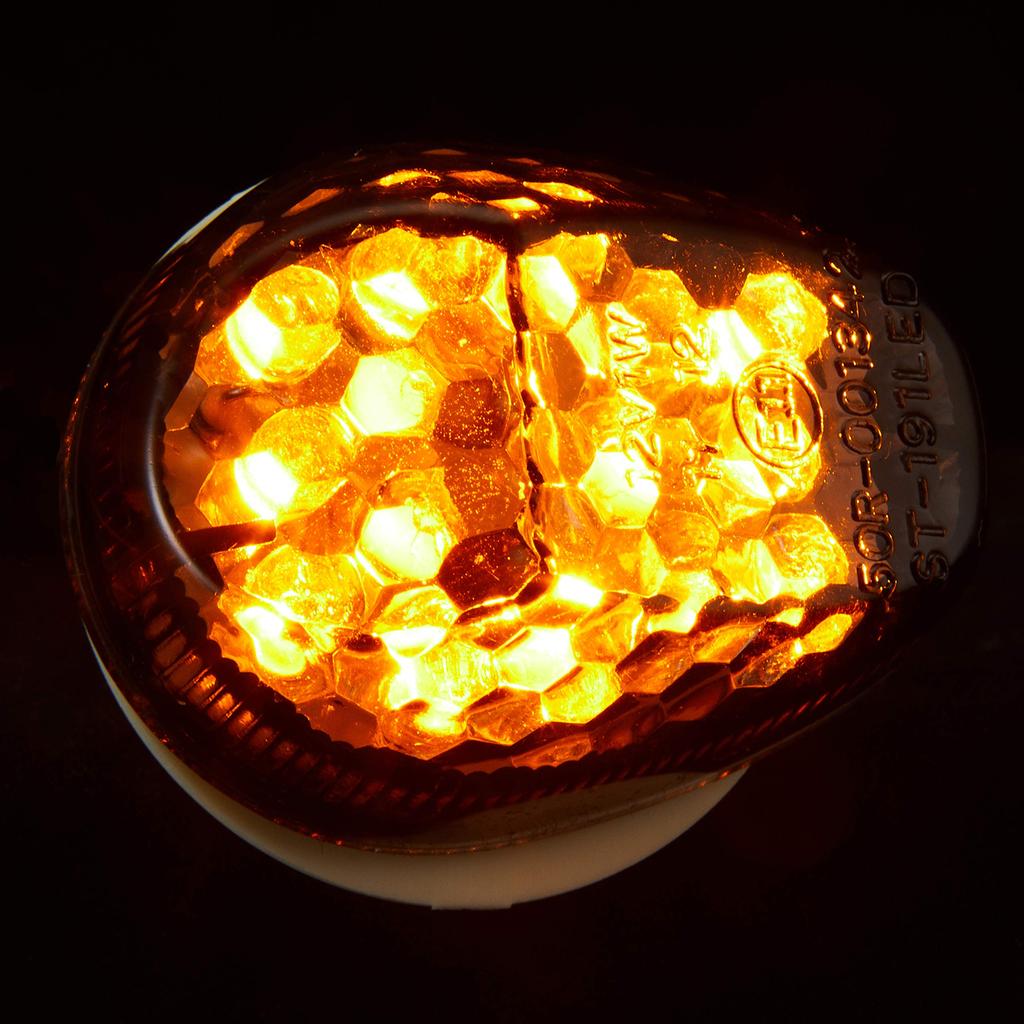 Kijima Motorcycle Parts LED Cowl Turn Signal Kit, Front Set (Left and Right), Smoke, for YAMAHA YZF-R25/YZF-R3, 219-3035