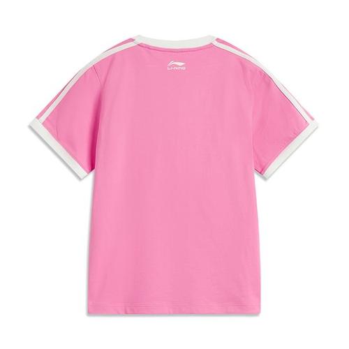Li Ning LiNing Sports Life Collection T Shirt Women's Bougainvillea Pink/Ivory AHSVB44-6