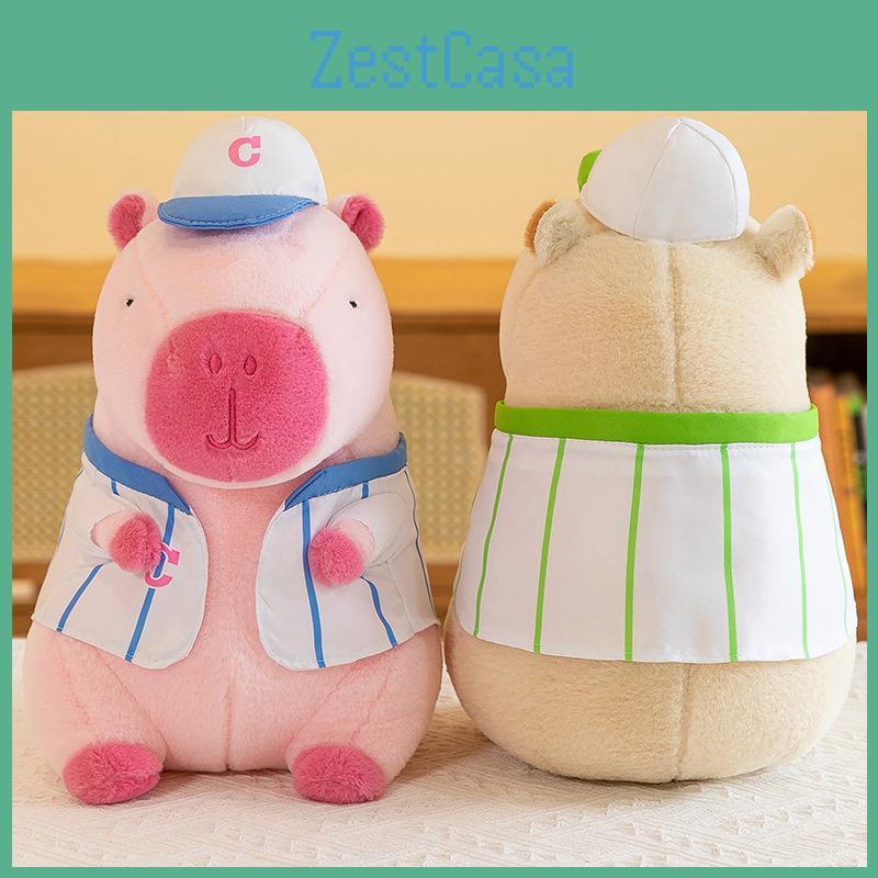 Capybara Baseball Cartoon Cute Plush Toy Soft Fill Doll Children Holiday Gift