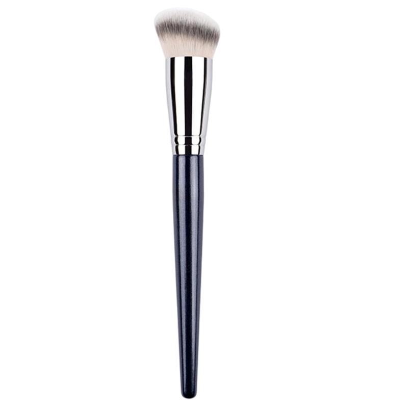 Double Sided Liquid Concealer And Powder Blending Brush Fibers Compact Travel Friendly Design for Women