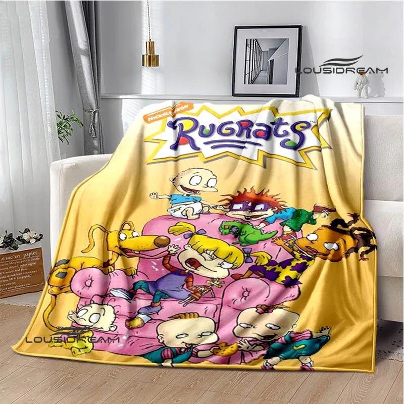 3D Cartoon R-rugrats Blankets Picnic blanket blankets for beds Flange Warm blanket Home travel blanket bed linings birthday gift