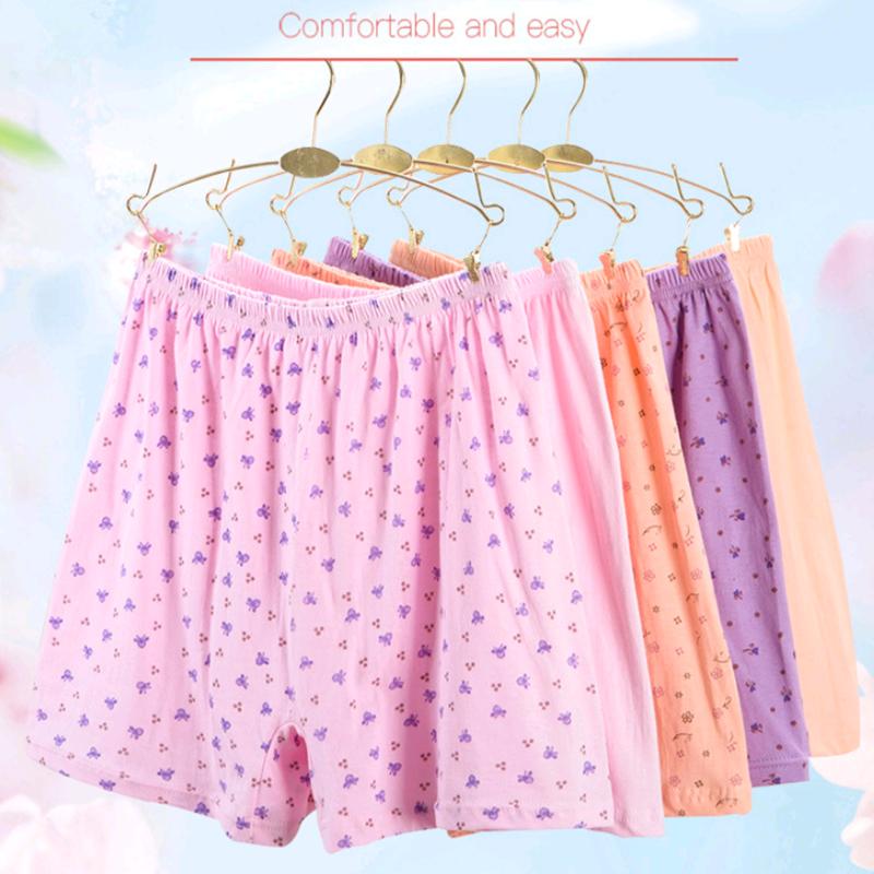 Large size Boxer Women Cotton Panties High Waist Underpants Women's shorts Loose Underwear Middleaged Boxers XL XXL 3XL 4XL 5XL