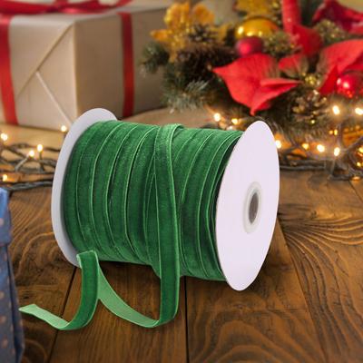 1-5PCS 50 Yards Velvet Ribbon Spool Single Face Ribbons Velvet Ribbon Velvet Christmas Ribbon for Gift Wrapping Bow Arts Crafts
