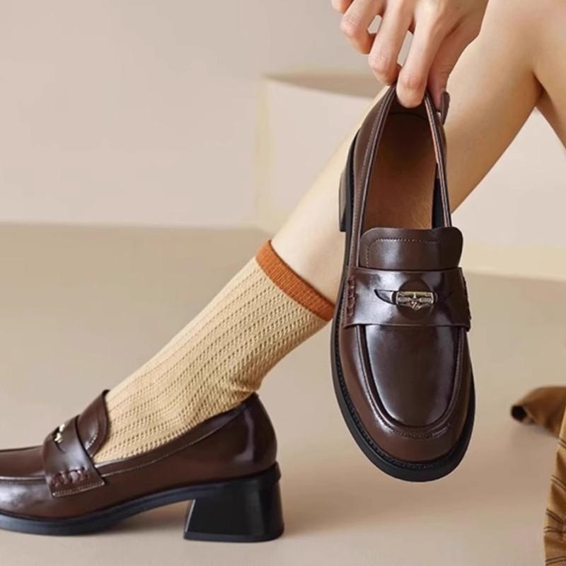 Mocassins pour femmes, chaussures simples pour femmes, chaussures décontractées en cuir Mary Jane, mocassins à bouche peu profonde, pompes