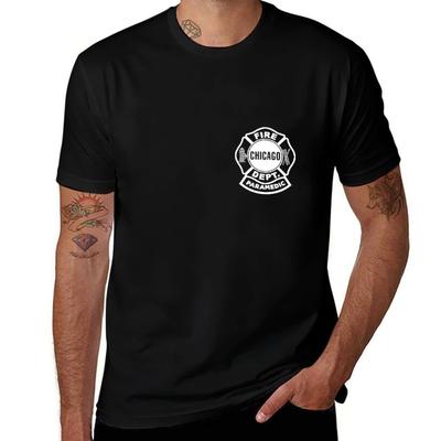 Chicago Fire Paramedic White Logo T-Shirt T Shirts for Man Cotton Man T Shirt Designer T-Shirt