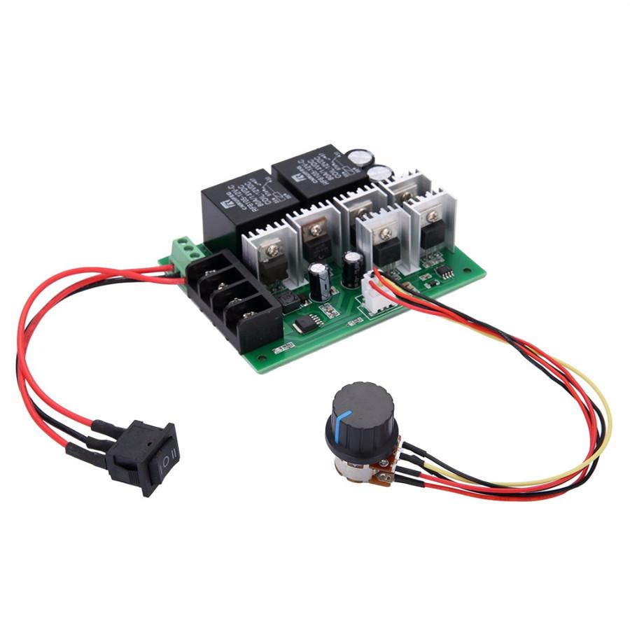 DC 12/24/36/48V 60A PWM Motor Speed Controller CW CCW Reversible Switch