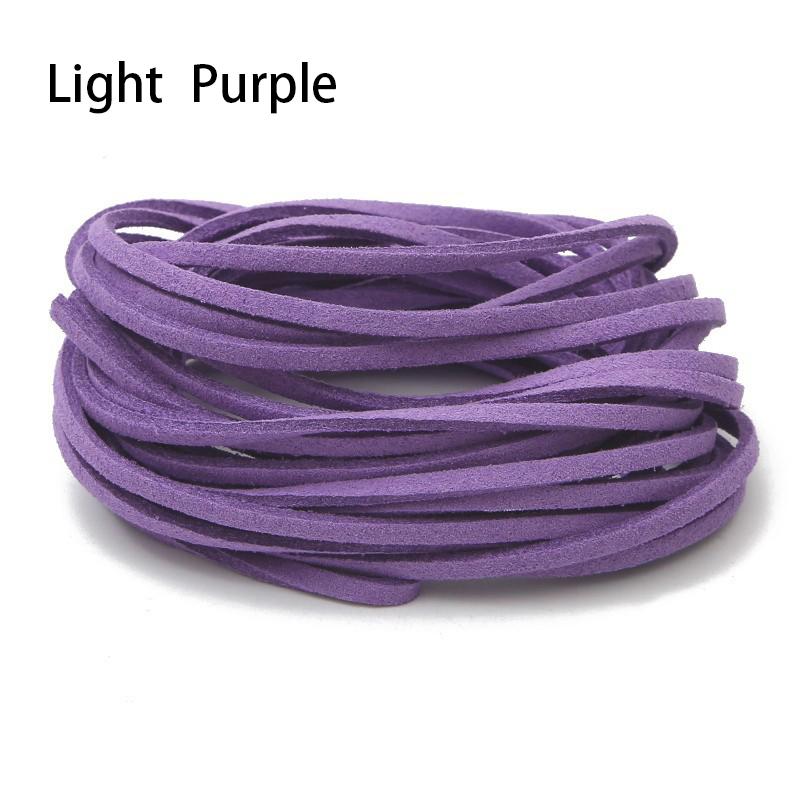 10 Meters 3mm Flat Faux Suede Braided Cord Korean Velvet Leather DIY Handmade Beading Bracelet Jewelry Making Thread String Rope