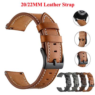 20 22mm Leather Watch Straps For Huawei Watch 4/3/GT3/2 Pro Amazfit GTR 4/GTS 4 47MM 42MM Samsung Galaxy 3 4/5/6 Watchband 2028