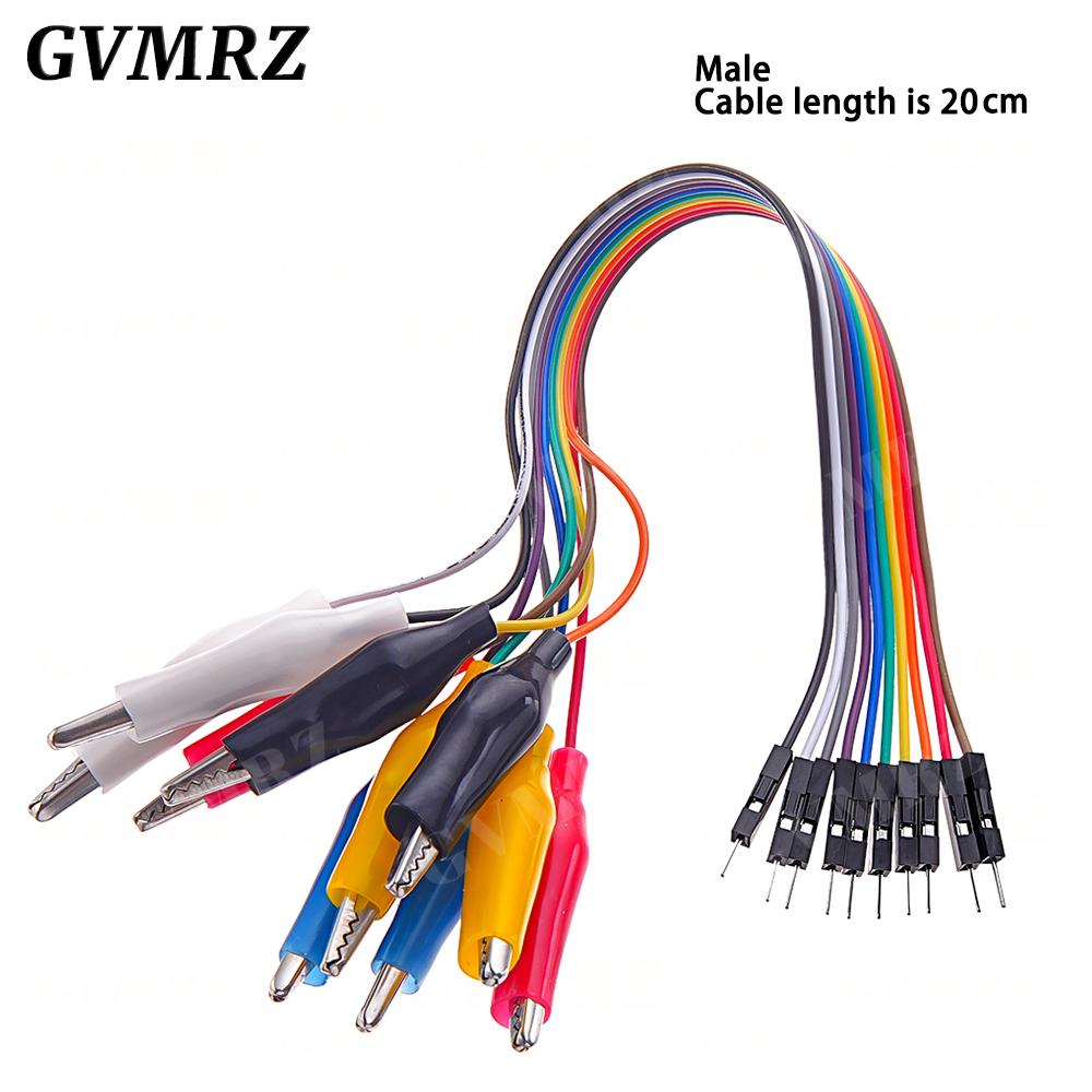 20MM 30MM 10Pin Double-end Alligator Clips jump Wire Male Female Crocodile Clip Test Lead Jumper Wire Line Cable DIY Connection
