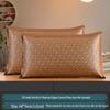 Summer Cool Rattan Pillow Mat & Pillowcase Set - Ice Silk Bamboo, Pair for Adults