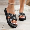 Women Flip Flops Flats Slippers Beach Shoes Summer Sandals New Trend Walking Casual Shoes Dress Slides Platform Sandals