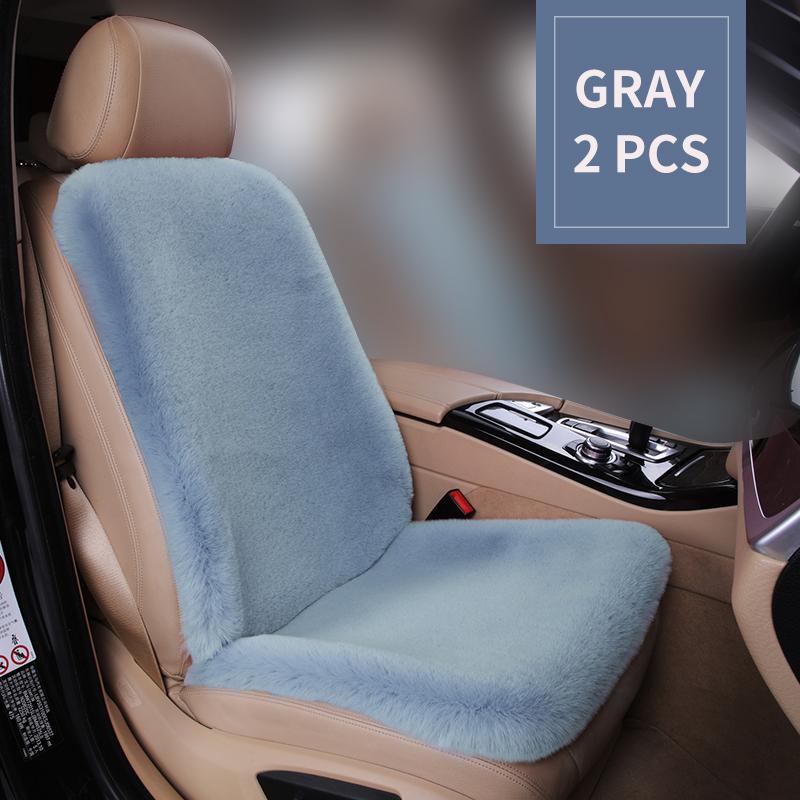 Universal Winter Car Seat Cushion Headrest Faux Fur Sheepskin Front Rear Thickened Plush Car Seat Cover Warm Fluffy Auto Cushion