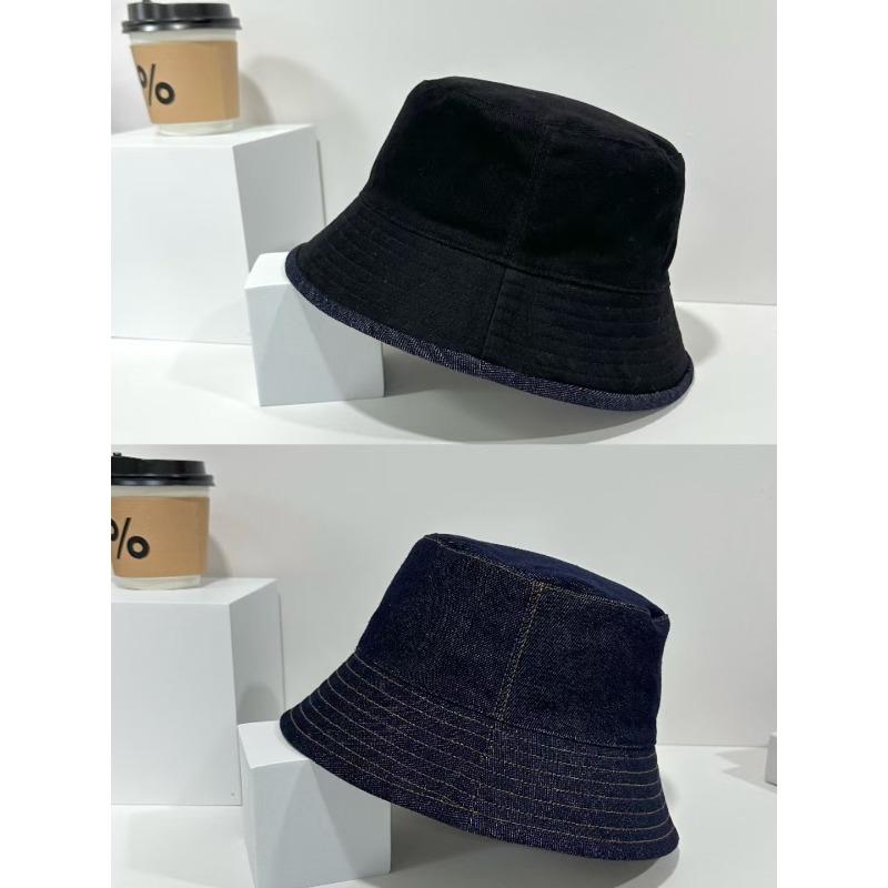 Double-sided Denim Bucket Hat Light Board Sun Hat Women's Senior Sense of Vacation, Basin Hat Sun Protection, Sun Hat