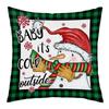 New Christmas Short Plush Pillow Cover Peach Skin Digital Printing Cushion Cover Christmas Snowman Pattern