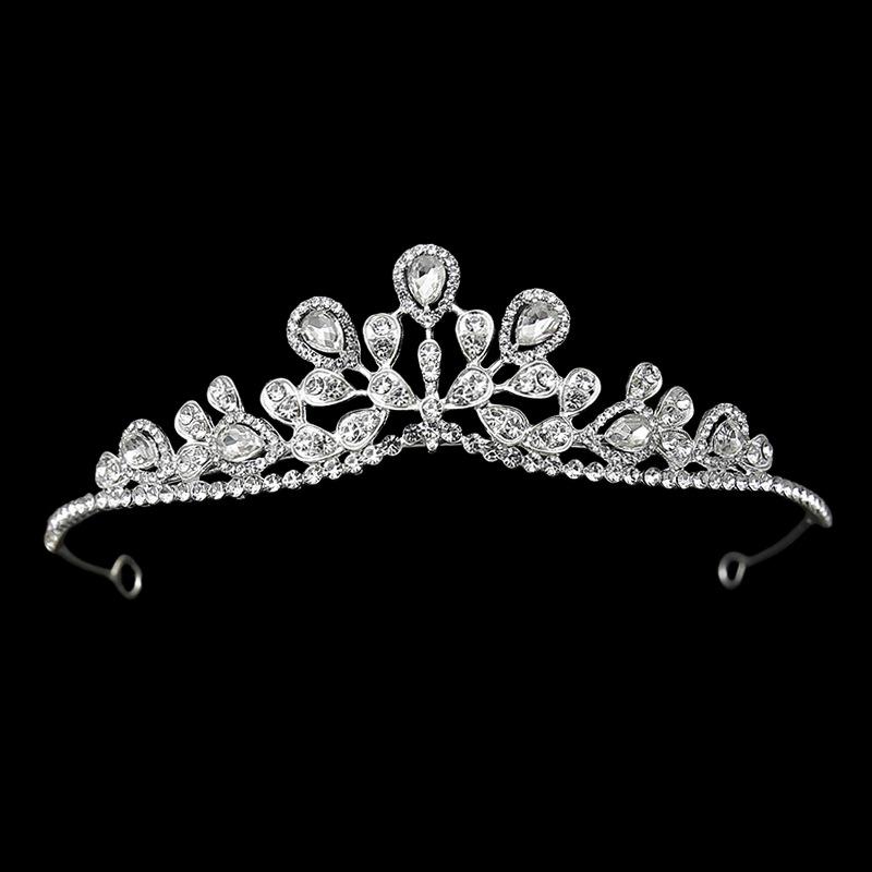 New Bridal Tiara Crown Luxury Wedding Jewelry Rhinestone Headband Princess Birthday Alloy Crown