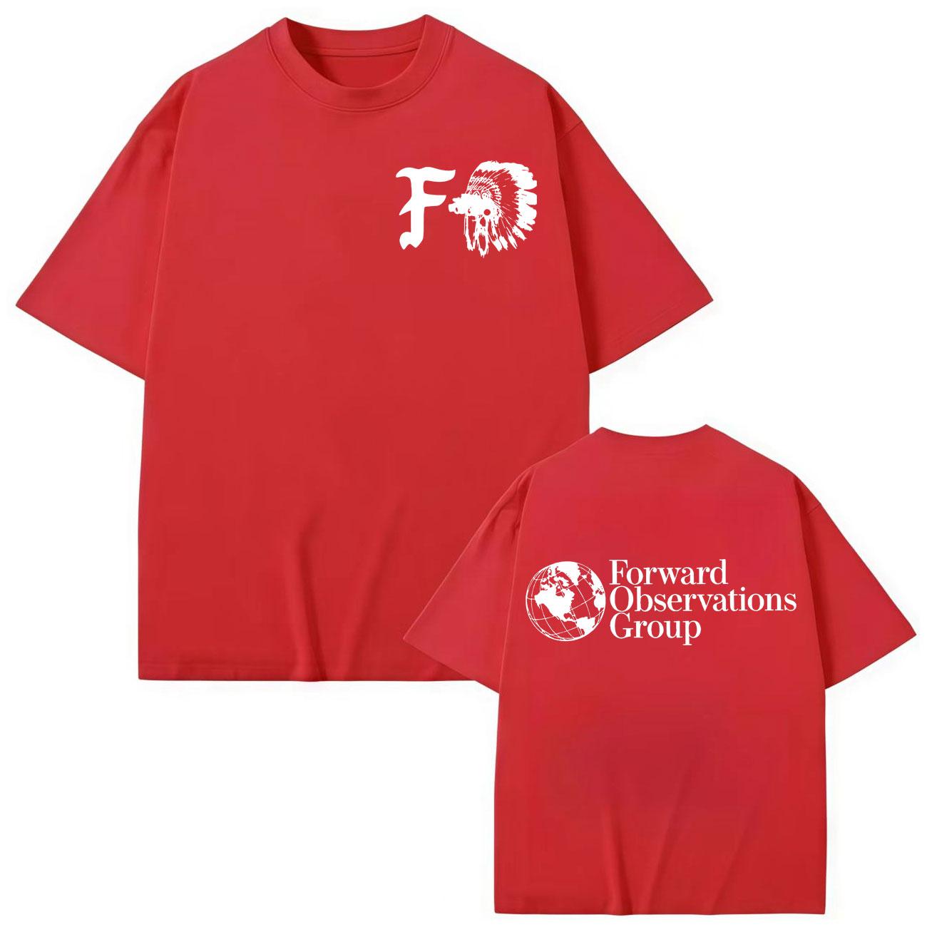 

Forward Observations Group Print T Shirt High Street Trend Fashion Short Sleeve T-shirts Men Women Loose Cotton T-shirt 3XL