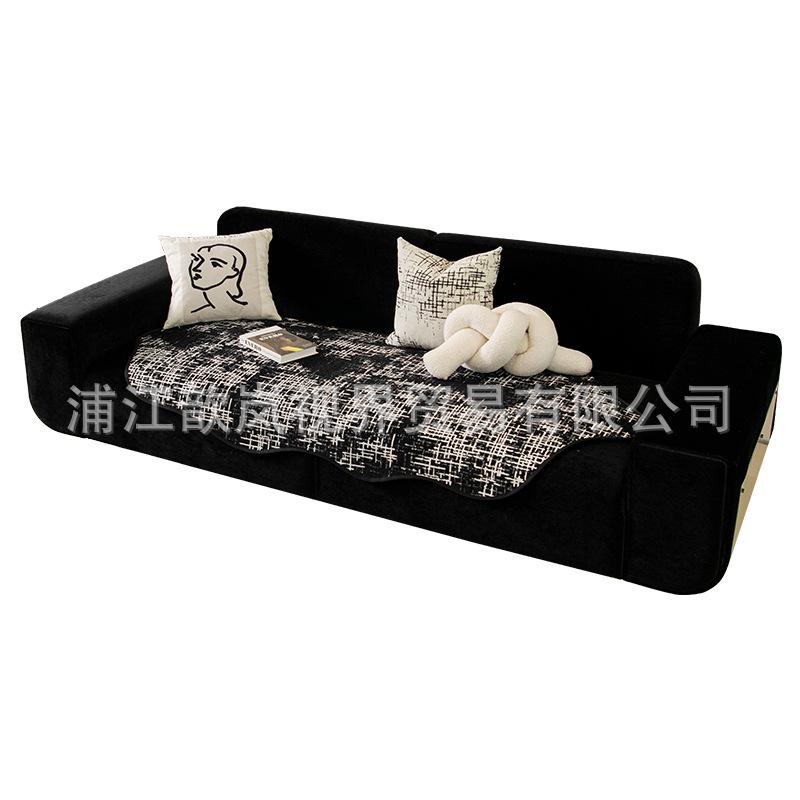Irregular Special-Shaped Sofa Cushion Autumn And Winter Non-Slip Seat Cushion Light Luxury Modern Living Room Leather Sofa Cover Cover Cloth Towel