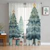 Świąteczny zimowy krajobraz z ptakiem przezroczyste zasłony do salonu balkon do sypialni przezroczyste rolety okienne zasłony kuchenne