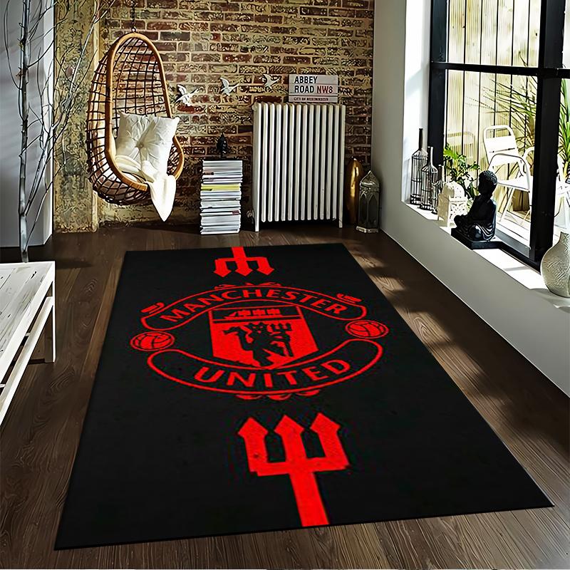 Tappetino per pavimenti design Manchester United, adatto come tappetino antiscivolo per il soggiorno o il divano della camera da letto