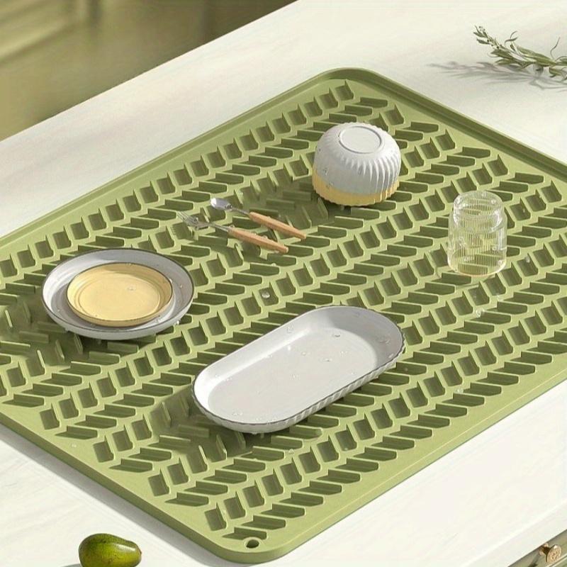 1pc Kitchen Countertop Protector with Raised Edges and Non-Slip Surface - Heat-Resistant,Scratch-Proof,Easy-to-Clean Cutting Board and Dish Drying Mat