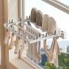 Folding Drying Rack Wall Mounted Drying Clip Windproof Sock Clip Clothing Rack Hanger Household Sock Drying Clip Space Saving