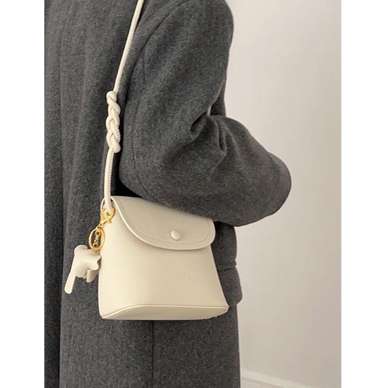 

Women s Bag Niche Style Retro Fall and Winter Super Hot Crossbody Bag White