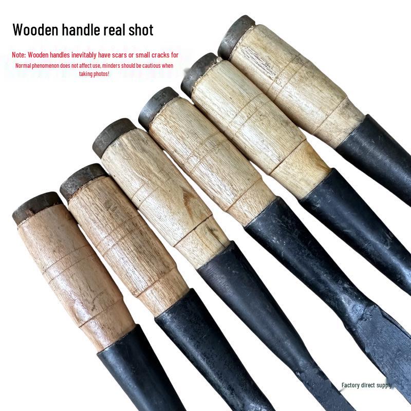 Manganese Steel Hand-Forged Woodworking Chisel - Flat Shovel Design, Old-Fashioned Style