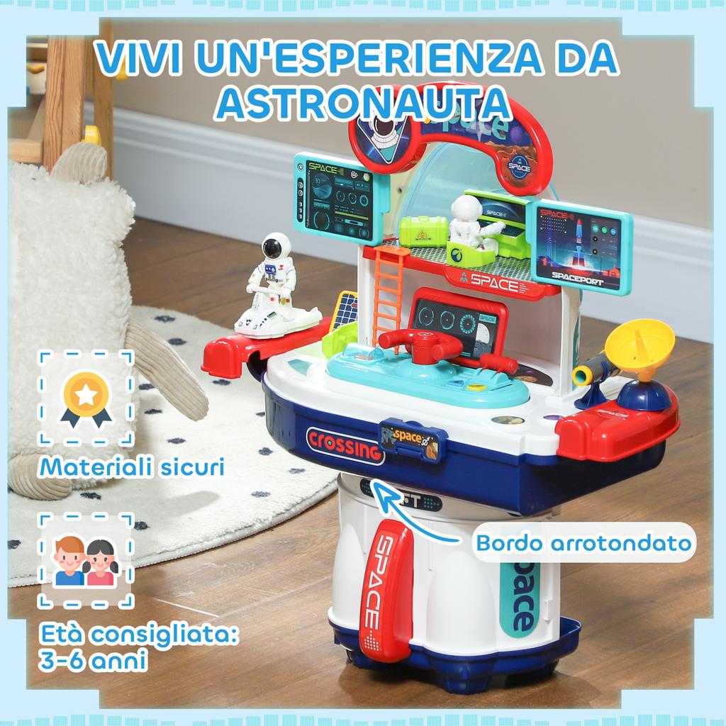Toy Workbench with 21 Pieces with Space Theme with Sounds and Lights, in PP and GPPS, 45.5x24x52.5 cm