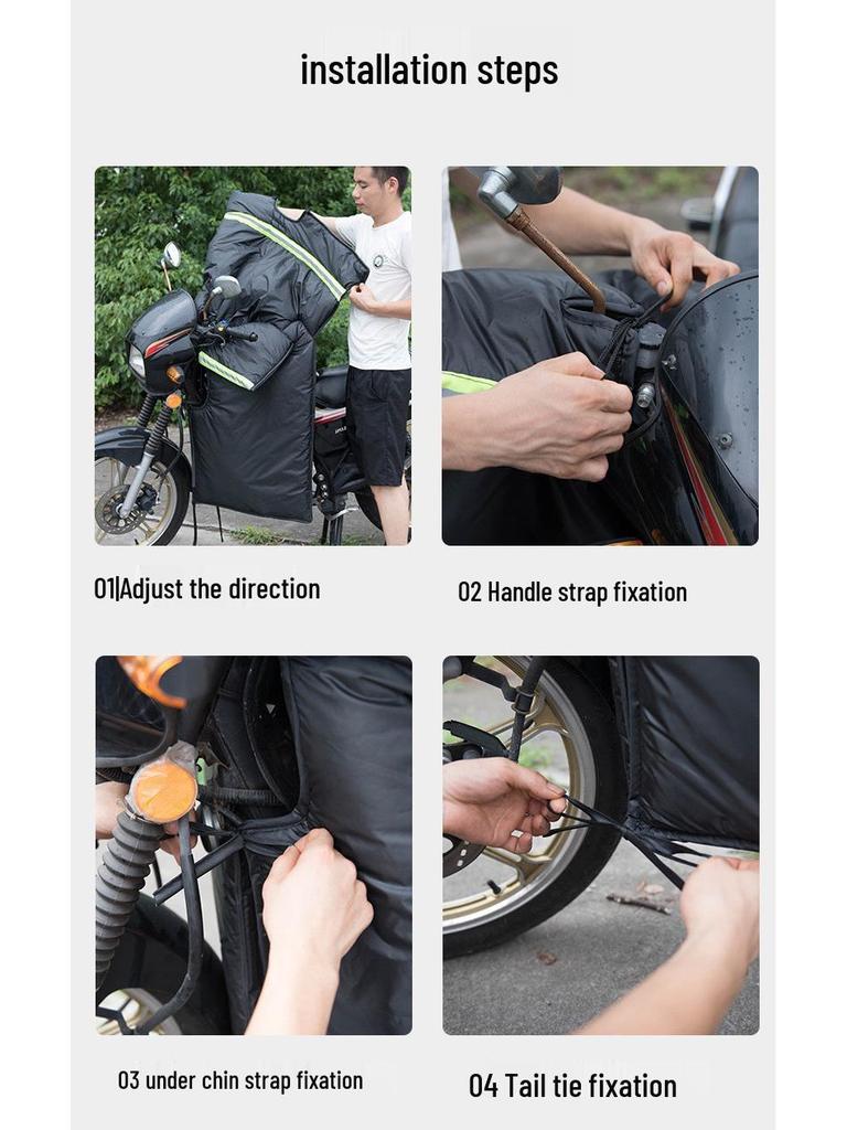 Men's Extra Large Winter Fleece-Lined Waterproof Motorcycle Windshield