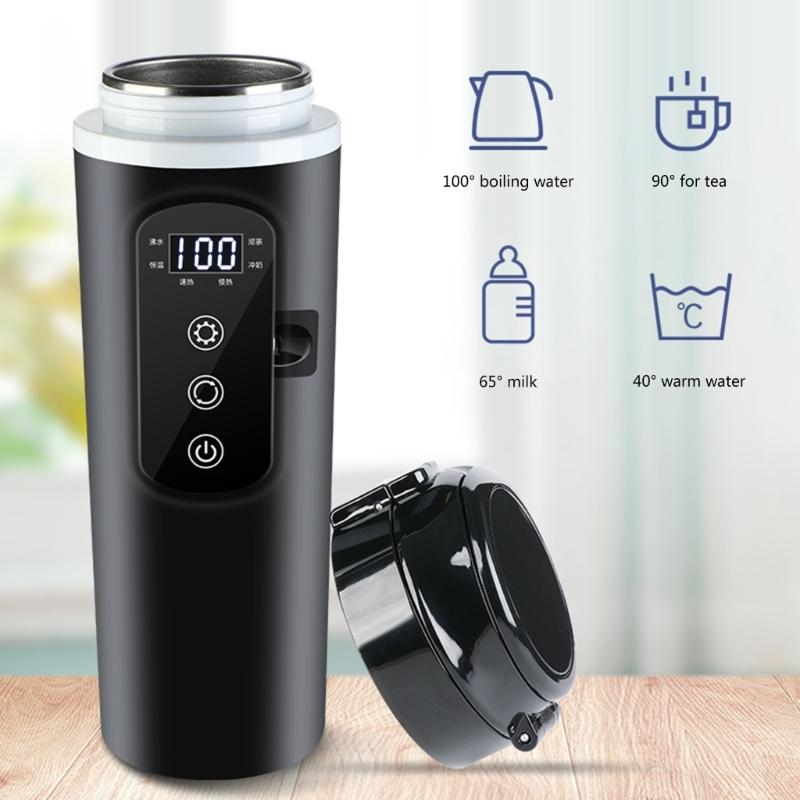 12V 24V Elektrischer Wasserkocher für das Auto, Reise-Elektro-Tee-Kaffee-Kessel, Schneller Wasserkocher & Erhitzer, Automatische Abschaltungen