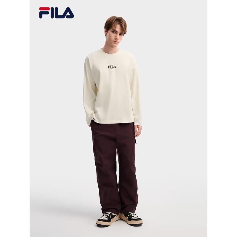 FILA Men's Casual Pure Cotton Long-Sleeve T-Shirt
