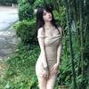Pure desire wind pleated shoulder dress women's summer waist shows figure hip skirt temperament with chest pad short skirt