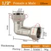 Fiting din alamă pentru țevi BSP de 1/2" Filet interior/exterior Cot Tip Fitinguri pentru țevi de cupru Adaptor apă ulei gaz
