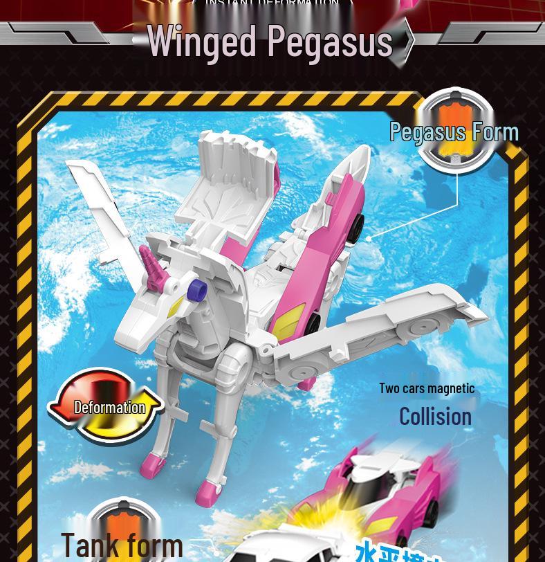 Offizielles Silverwing Dragon Magnetisches Verformungsspielzeugauto für Jungen und Mädchen