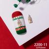 2pcs 3D Alloy Christmas Tree Bells Nail Art Zircon Pearl Metal Manicure Nails Accessories DIY Nail Decorations Supplies Charms