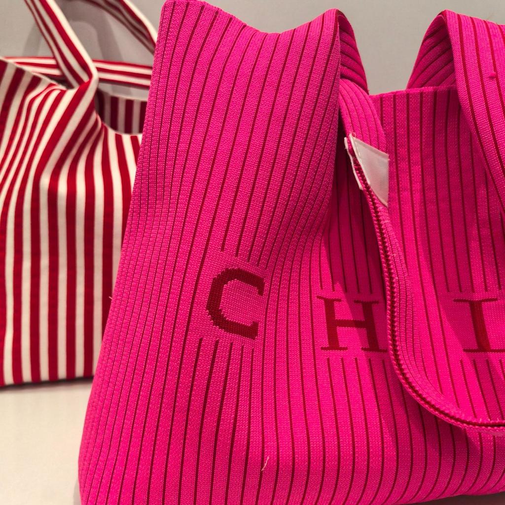 Gestreift, Tragetasche, Tasche mit großem Fassungsvermögen, Damen-, Freizeit-Tasche, Umhängetasche