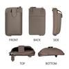 Eliani Genuine Leather Smartphone Shoulder Bag with Pouch, Wallet, Coin Purse, Card Slots, Shoulder Strap, Hand Strap for Women (Pure Black)