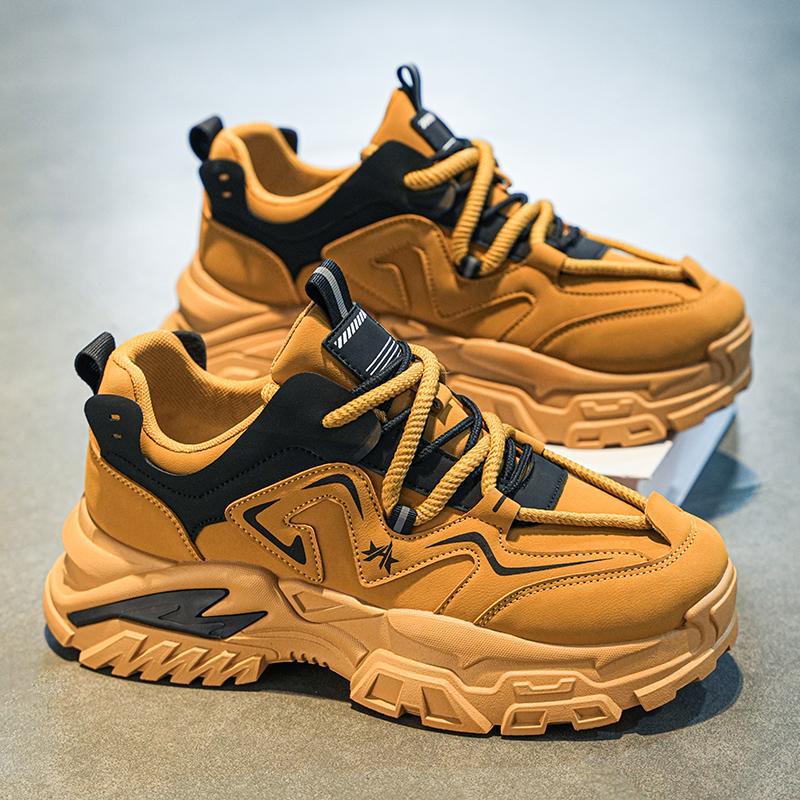Men's shoes 2025 autumn and winter new breathable platform men's youth fashion casual sports shoes heightening dad trendy shoes